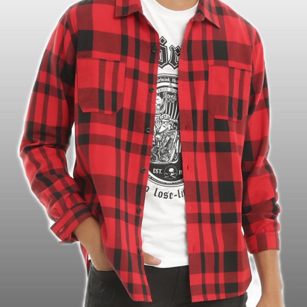 Xxx Rude plaid button down